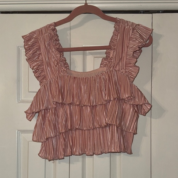 Pink Ruffle Top - Picture 2 of 3
